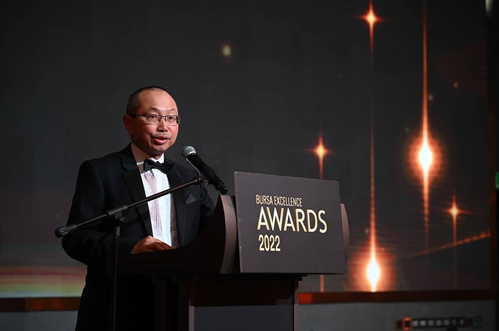 Tan Sri Abdul Wahid Omar, Chairman of Bursa Malaysia, delivering the Welcome Address at the Bursa Excellence Awards 2022