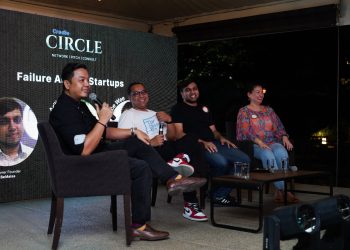 From left Eizzar Supiar, AVP - Evaluation, Cradle_ Adlin Yusman, Co-Founder of BeMalas_ Suthenesh Sugumaran, Co-Founder of BeMalas_ and Joyce Wee, Former Executive Director of Etalage